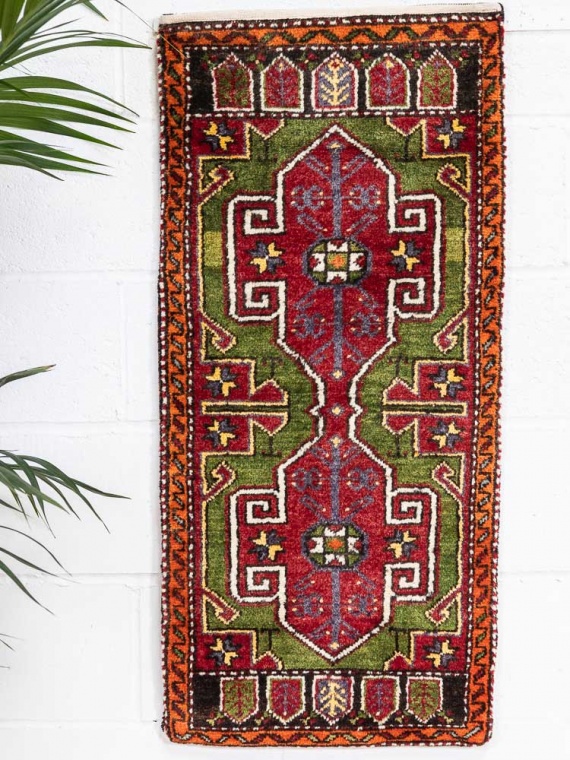 12366 Turkish Cal Vintage Carpet Floor Cushion 51x111cm (1.8 x 3.7ft)