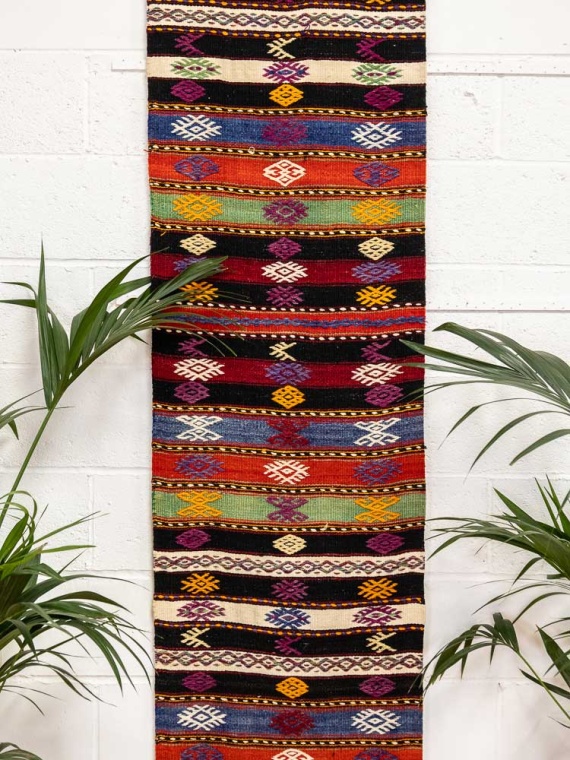 Striped Kilim runner, 110