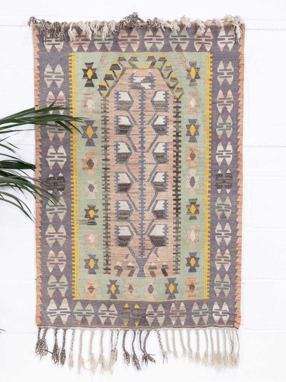 12769 Vintage Turkish Esme Kilim Rug 91x135cm (3 x 4.5ft)