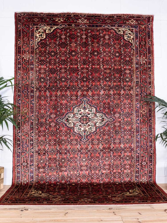 12813 Large Hosseinabad Handknotted Wool Carpet 213x321cm (6.11 x 10.6ft)