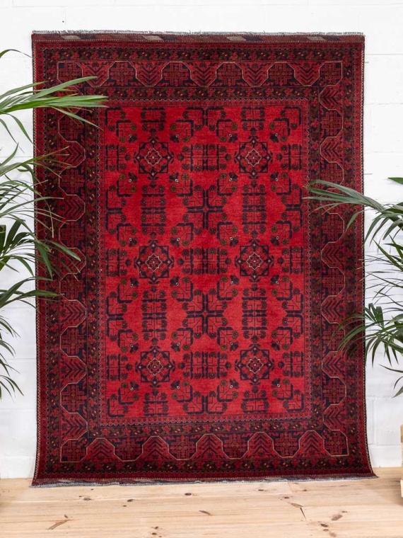 12814 Fine Afghan Khal Mohammedi Rug 153x206cm (5 x 6.9ft)