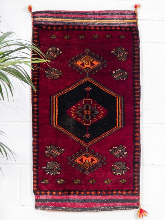 12836 Village Turkish Malatya Carpet Floor Cushion 59x111cm (1.11 x 3.7ft)