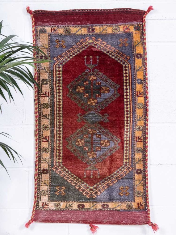 12839 Village Turkish Malatya Carpet Floor Cushion 65x119cm (2.1 x 3.11ft)