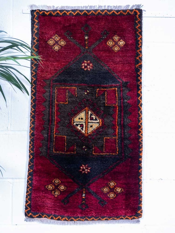 12846 Small Village Turkish Malatya Rug 60x105cm (1.11 x 3.5ft)