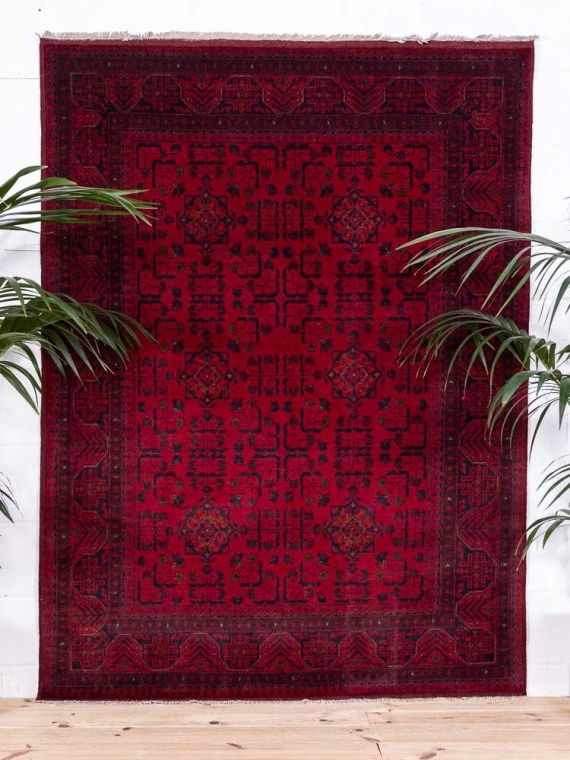 12905 Fine Afghan Khal Mohammedi Rug 151x201cm (4.11 x 6.7ft)