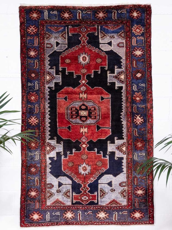 12929 Luri Hamadan Hand-knotted Rug 129x214cm (4.2 x 7ft)