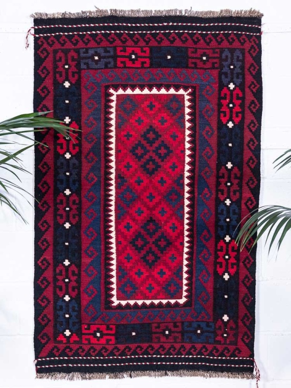 12942 Fine Vintage Afghan Ghalmouri Kilim Rug 101x157cm (3.3 x 5.1ft)