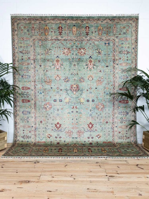 12976 Large Fine Afghan Floral Sultan Carpet 253x308cm (8.3 x 10.1ft)