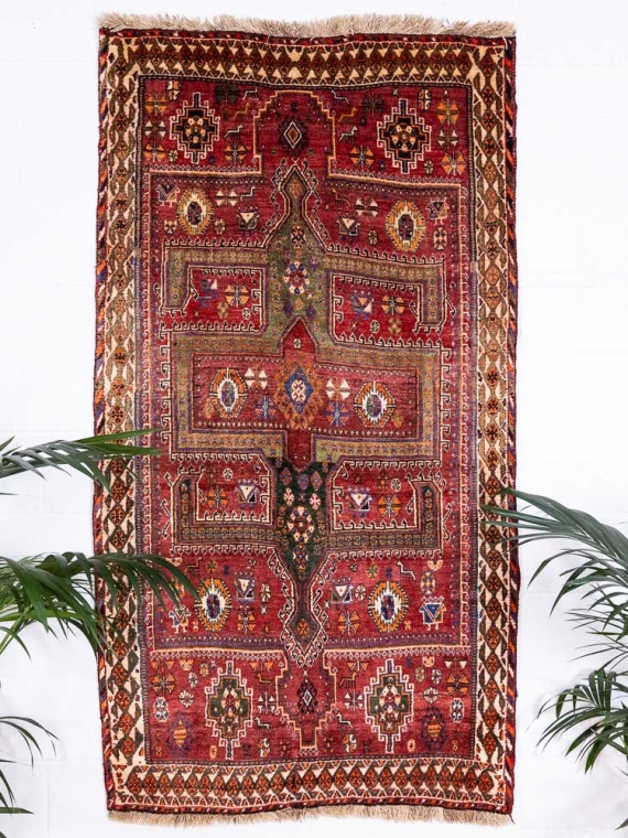 4898 Gabeh Aghajary Qashqai Rug 119x216cm (3.5 x 7.1ft)