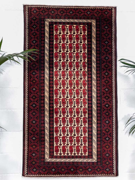 5925 Mashad Baluch Rug 104x186cm (3.5 x 6.1ft)