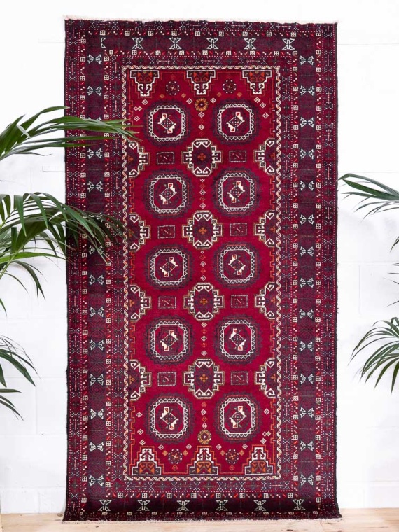 8887 Mashad Baluch Oriental Rug 109x203cm (3.7 x 6.8ft)