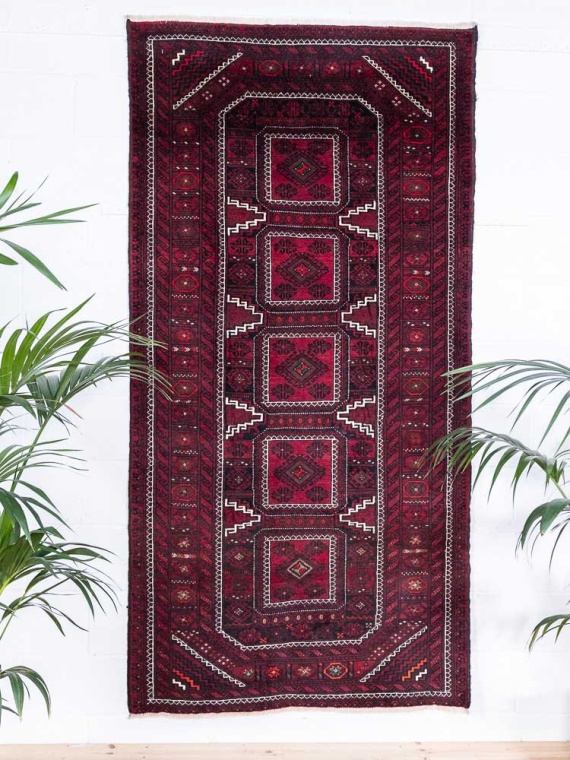 8897 Mashad Baluch Oriental Rug 122x242cm (4 x 7.11ft)