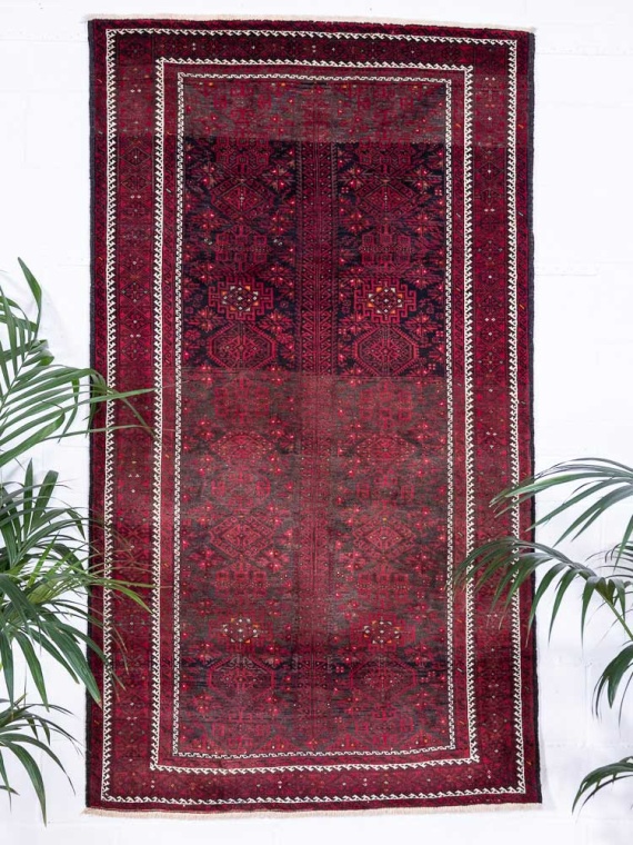 8907 Mashad Baluch Oriental Rug 128x220cm (4.2 x 7.2ft)