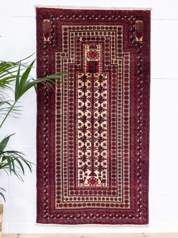 8922 Baluchi Oriental Rug 99x185cm (3.3 x 6.0ft)