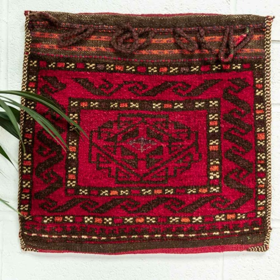 CC1560 Vintage Tribal Afghan Baluch Carpet Cushion Cover 46x49cm (1.6 x 1.7ft)