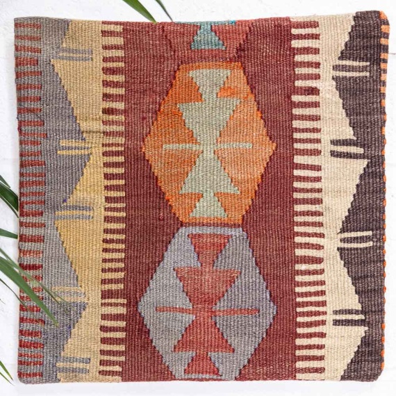 KC2385 Turkish Kilim Cushion Cover 40x40cm