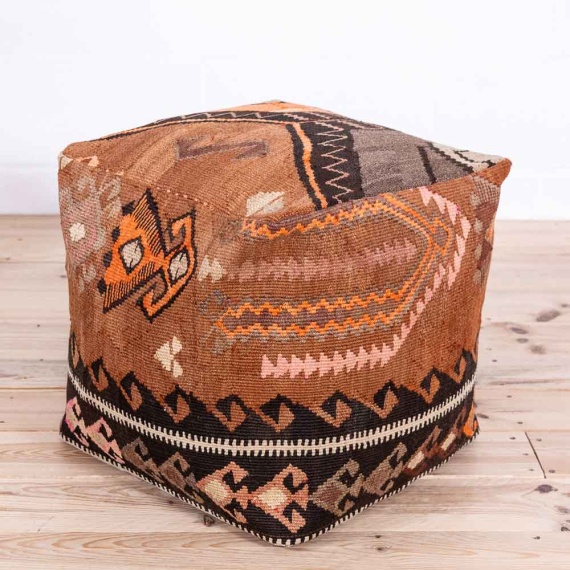 Turkish Kilim Pouf Seat