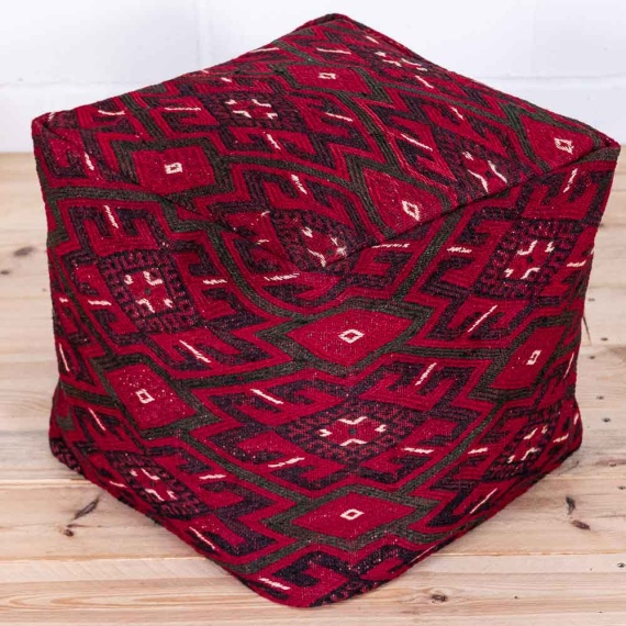 Turkoman Kilim Pouf Seat