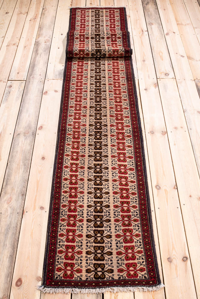 Long Narrow Persian Baluch Runner Rug 51x359cm - Rug For Hallway