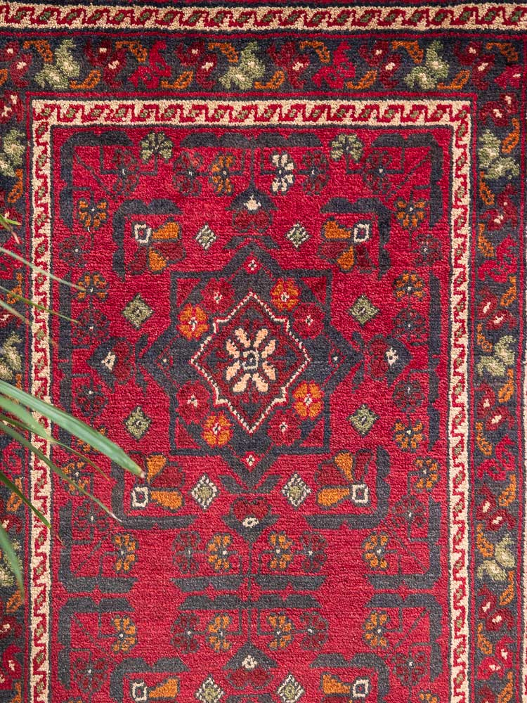 12565 Fine Afghan Khal Mohammedi Rug 56x106cm (1.10 x 3.5ft)