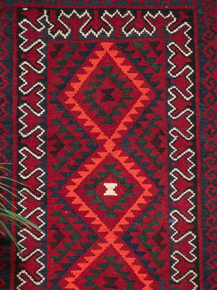 12580 Fine Afghan Ghalmouri Kilim Flatweave Rug 93x144cm (3.0 x 4.8ft)