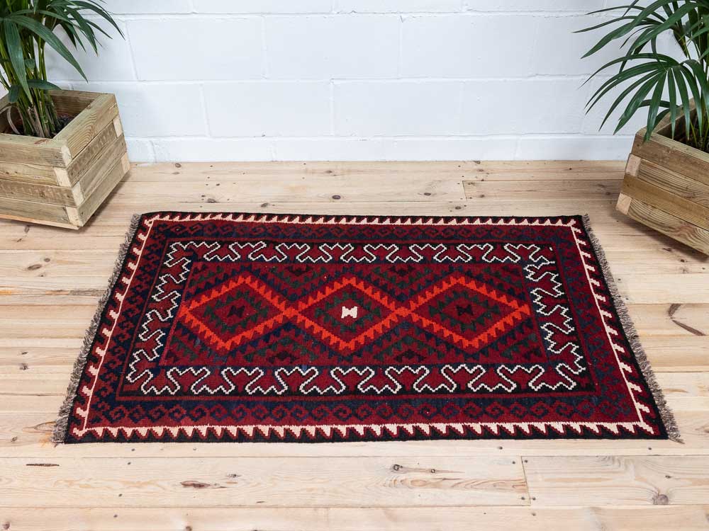 12580 Fine Afghan Ghalmouri Kilim Flatweave Rug 93x144cm (3.0 x 4.8ft)