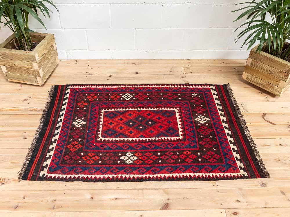 12581 Fine Afghan Ghalmouri Kilim Flatweave Rug 97x148cm (3.2 x 4.10ft)