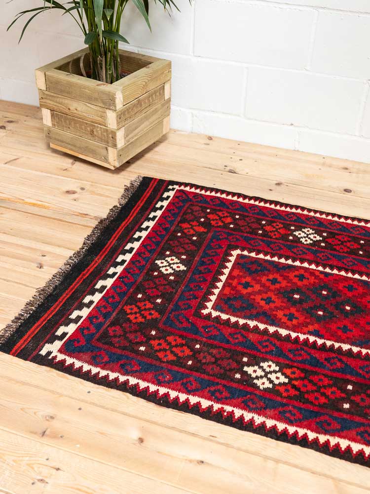 12581 Fine Afghan Ghalmouri Kilim Flatweave Rug 97x148cm (3.2 x 4.10ft)