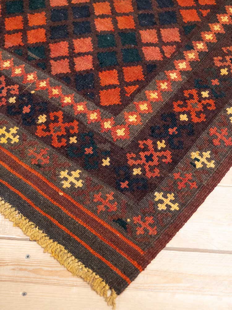 12587 Fine Afghan Ghalmouri Kilim Flatweave Rug 103x118cm (3.4 x 3.10ft)