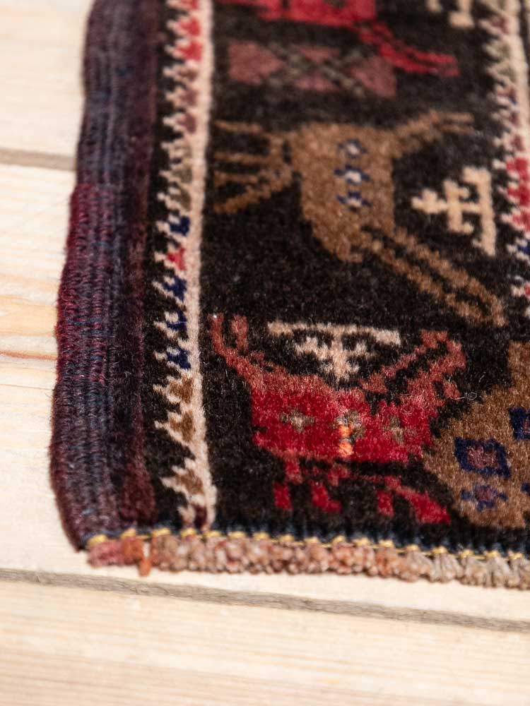 12590 Small Vintage Afghan Baluch Rug 44x88cm (1.5 x 2.10ft)