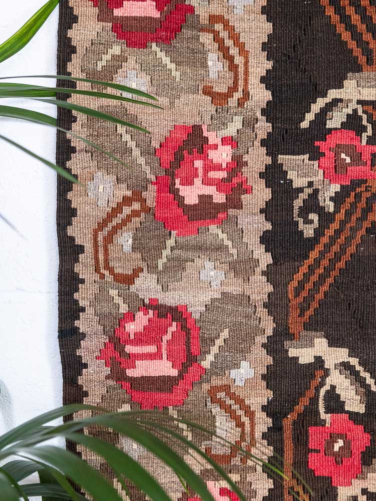 12594 Vintage Turkish Erzurum Bardizi Kilim Rug 205x324cm (6.8 x 10.7ft)