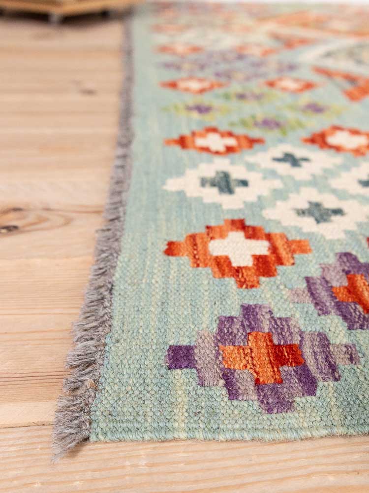 12603 Afghan Vegetable Dyed Kilim Rug 154x206cm (5.0 x 6.9ft)