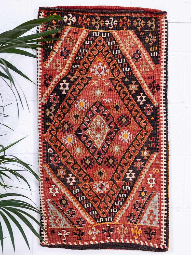 12618 Village Turkish Malatya Kilim Floor Cushion 57x105cm (1.10 x 3.5ft)