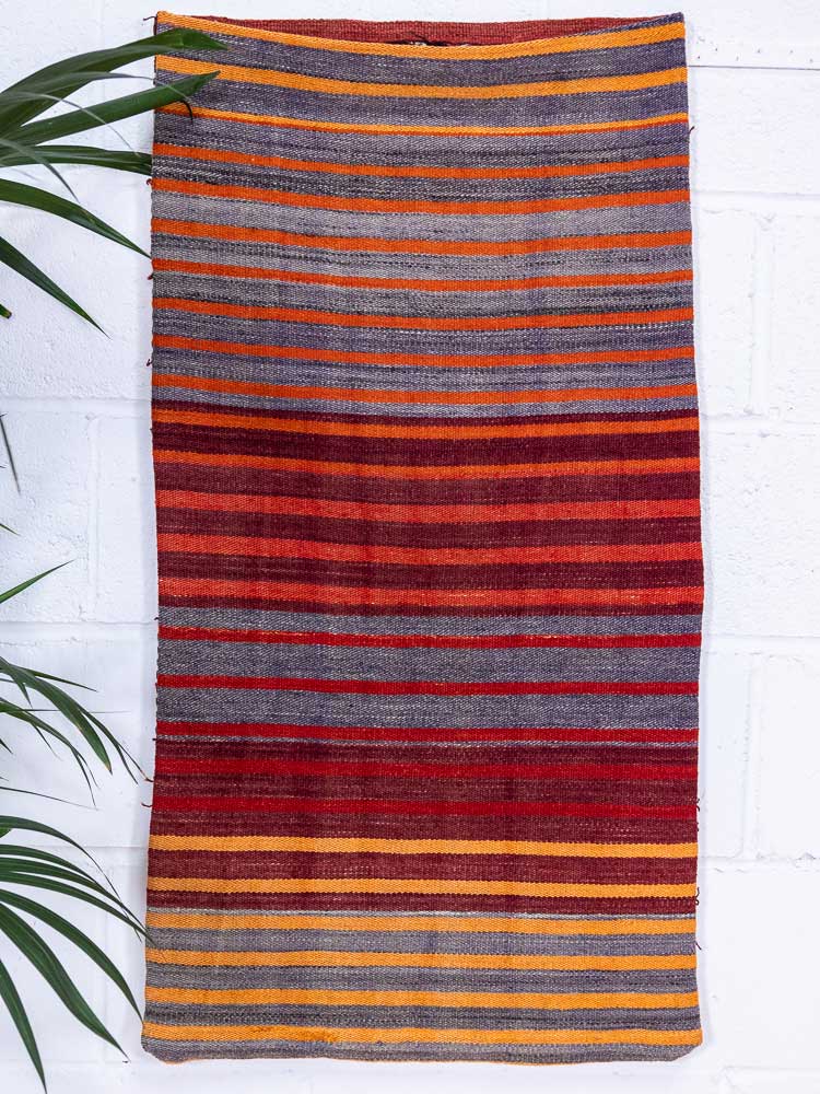 12619 Village Turkish Kars Kilim Floor Cushion 57x105cm (1.10 x 3.5ft)