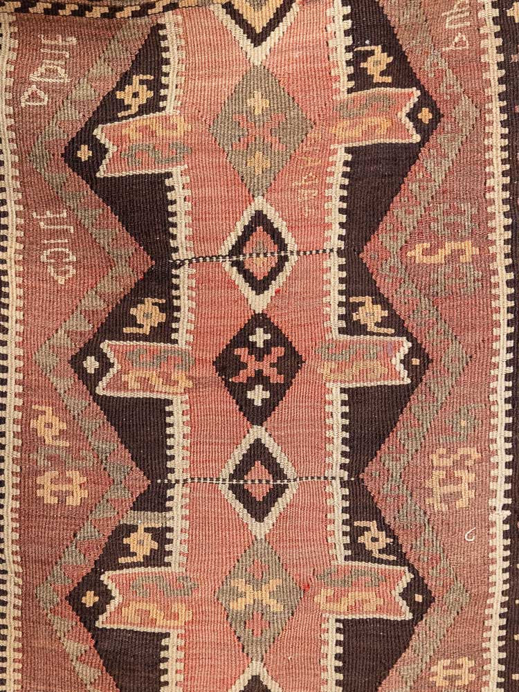 12620 Village Turkish Kars Kilim Floor Cushion 57x105cm (1.10 x 3.5ft)