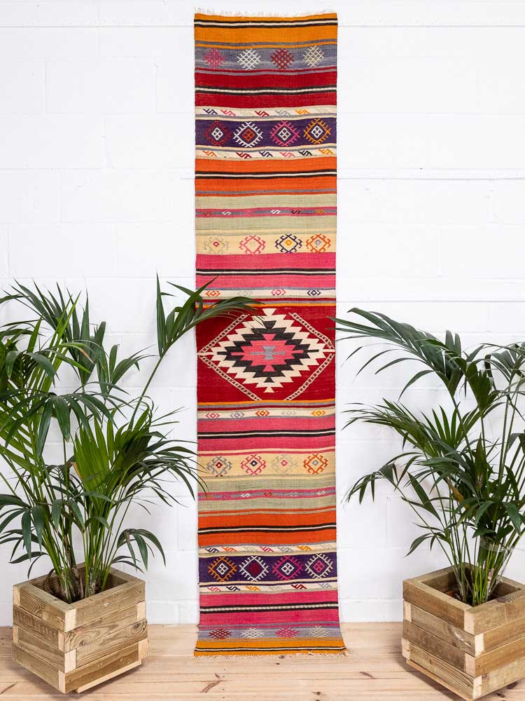 12640 Turkish Acipayam Kilim Runner Rug 58x276cm (1.11 x 9.0ft)