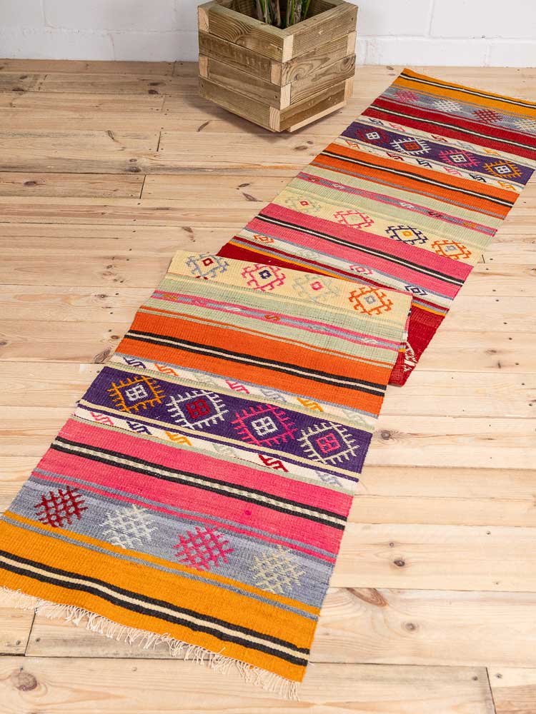 12640 Turkish Acipayam Kilim Runner Rug 58x276cm (1.11 x 9.0ft)