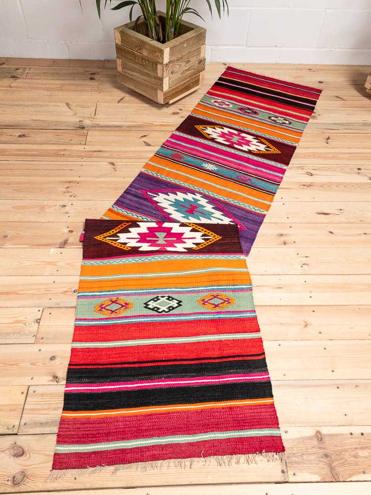 12641 Turkish Acipayam Kilim Runner Rug 61x263cm (2 x 8.7ft)