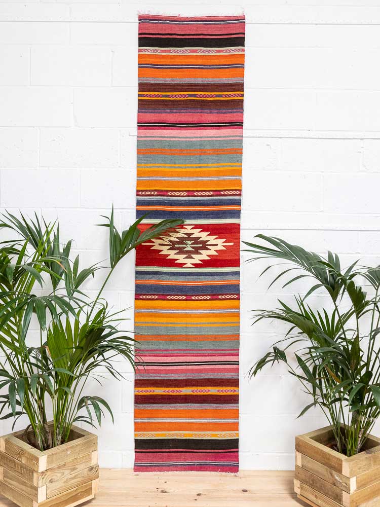 12643 Turkish Acipayam Kilim Runner Rug 58x253cm (1.11 x 8.3ft)