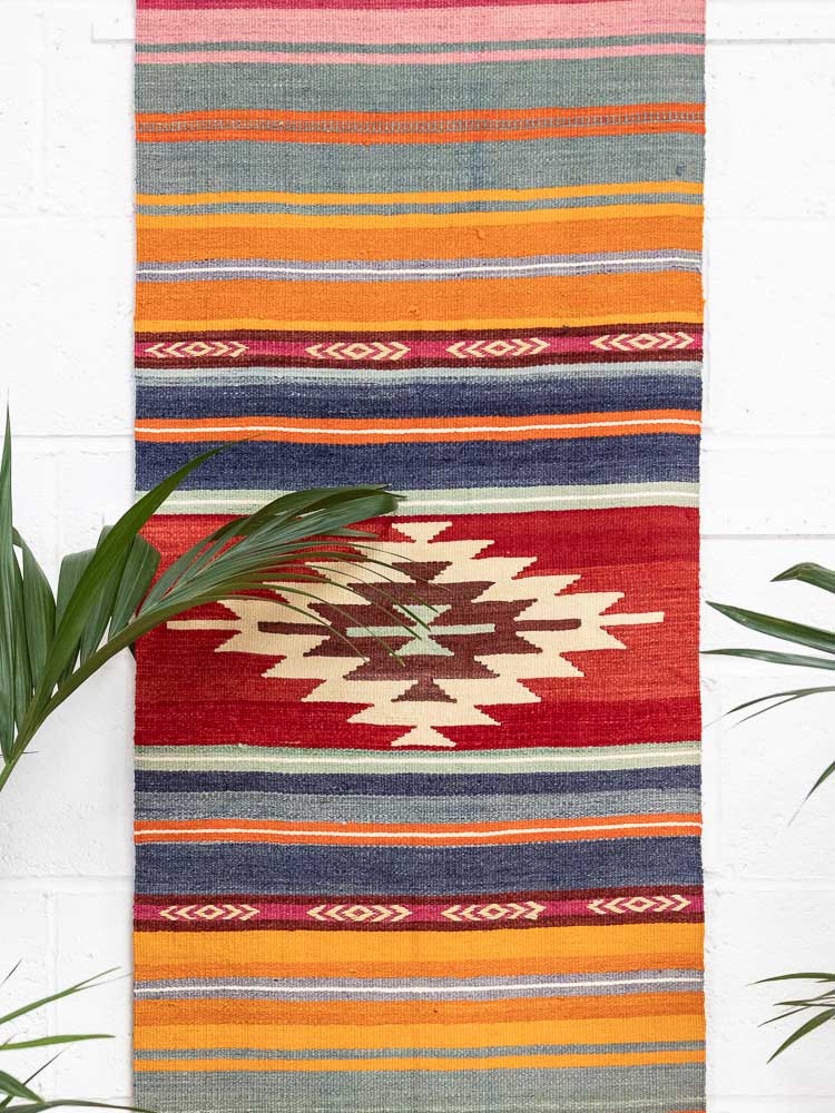 12643 Turkish Acipayam Kilim Runner Rug 58x253cm (1.11 x 8.3ft)