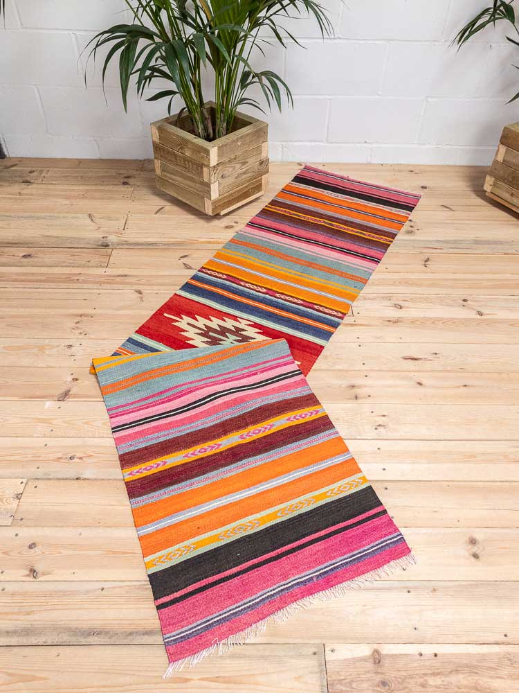 12643 Turkish Acipayam Kilim Runner Rug 58x253cm (1.11 x 8.3ft)