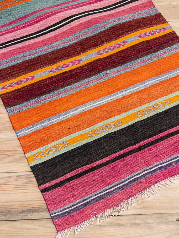 12643 Turkish Acipayam Kilim Runner Rug 58x253cm (1.11 x 8.3ft)