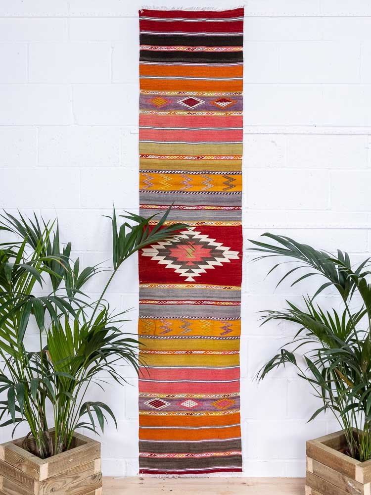 12644 Turkish Acipayam Kilim Runner Rug 57x249cm (1.10 x 8.2ft)