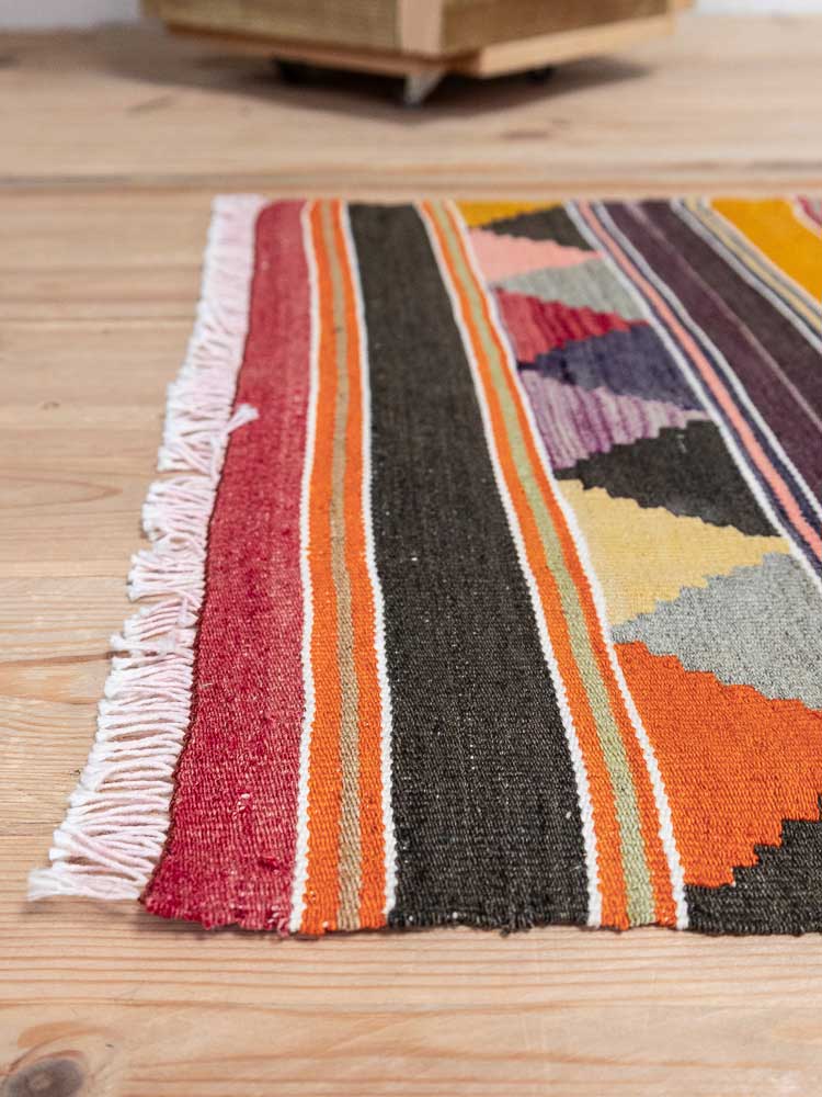 12648 Long Turkish Acipayam Kilim Runner Rug 63x422cm (2.0 x 13.10ft)