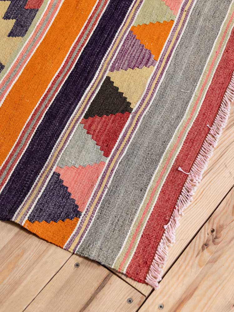 12648 Long Turkish Acipayam Kilim Runner Rug 63x422cm (2.0 x 13.10ft)