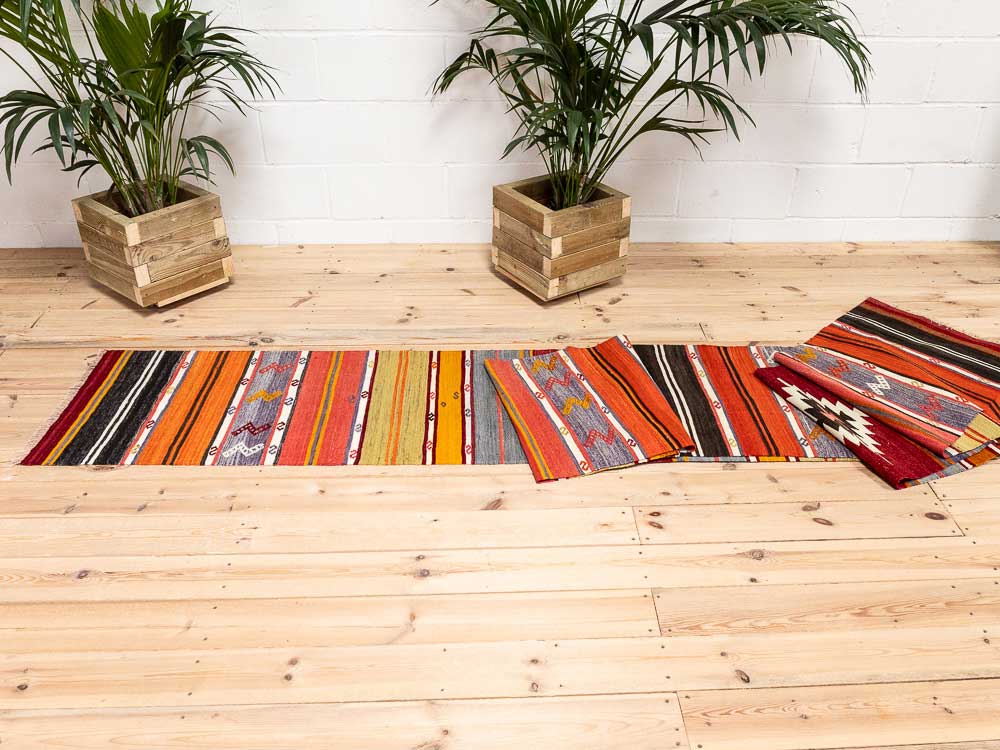 12650 Extra Long Turkish Acipayam Kilim Runner Rug 56x834cm (1.10 x 27.4ft)