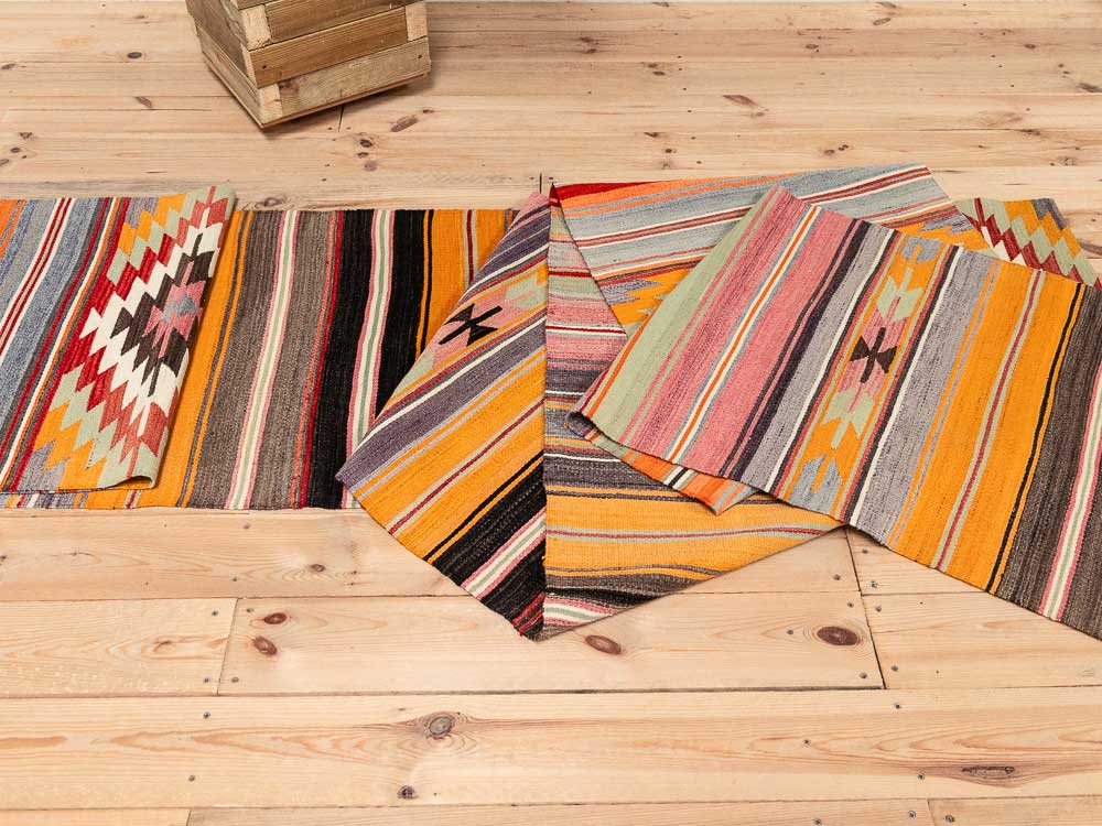 12651 Extra Long Turkish Acipayam Kilim Runner Rug 65x820cm (2.1 x 26.11ft)