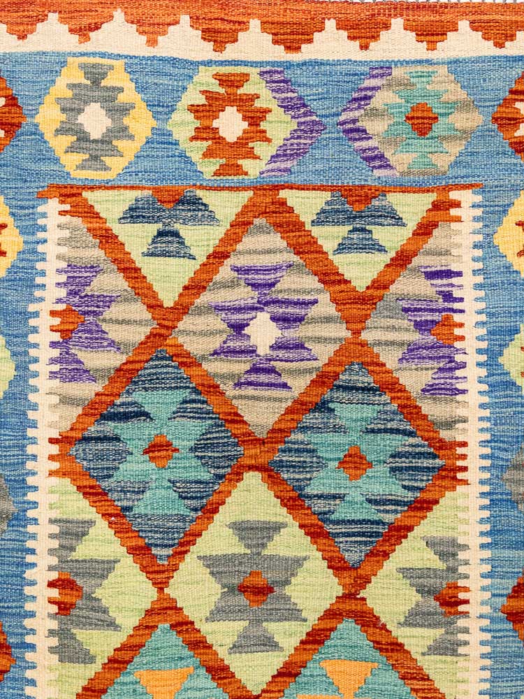 12662 Afghan Vegetable Dyed Kilim Rug 123x177cm (4.0 x 5.9ft)