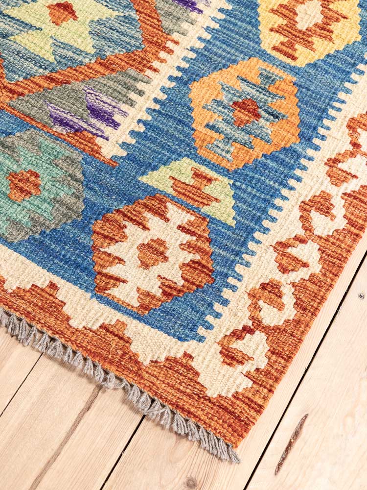 12662 Afghan Vegetable Dyed Kilim Rug 123x177cm (4.0 x 5.9ft)