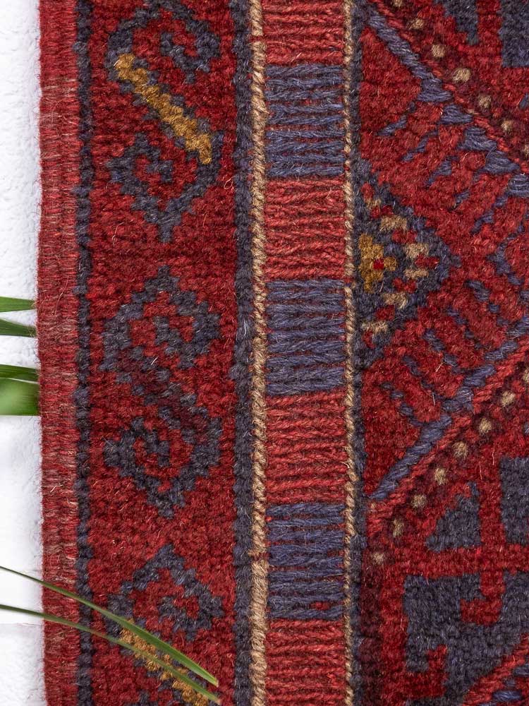 12668 Afghan Moshwani Mixed Weave Runner Rug 59x241cm (1.11 x 7.11ft)